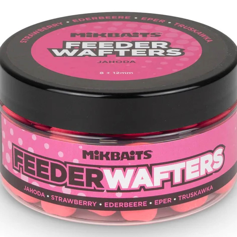 Kulki Mikbaits Feeder Wafters 100ml - Truskawka 8 + 12mm