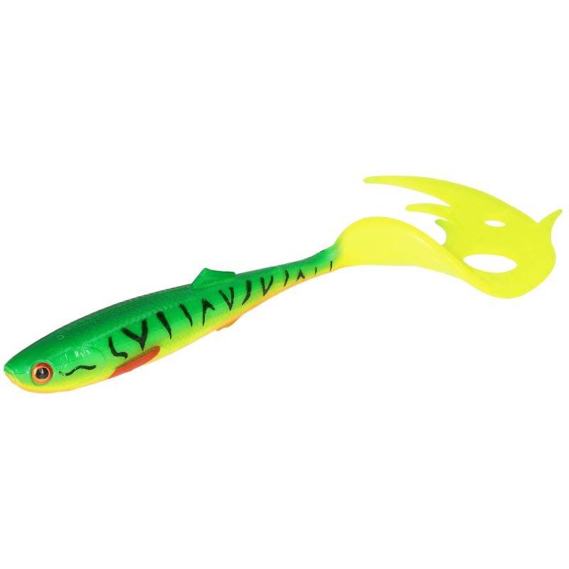 Guma Mikado Sicario Pike Tail 14cm / Fire Tiger / 2szt