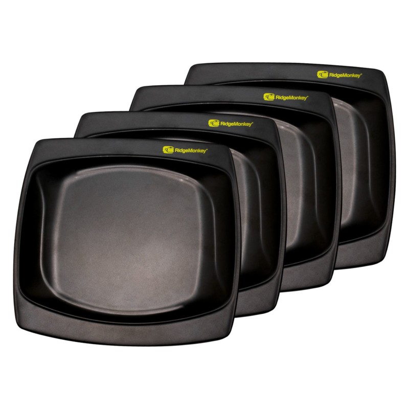 Zestaw Czterech Talerzy Ridge Monkey DLX Standard Plate Four Pack