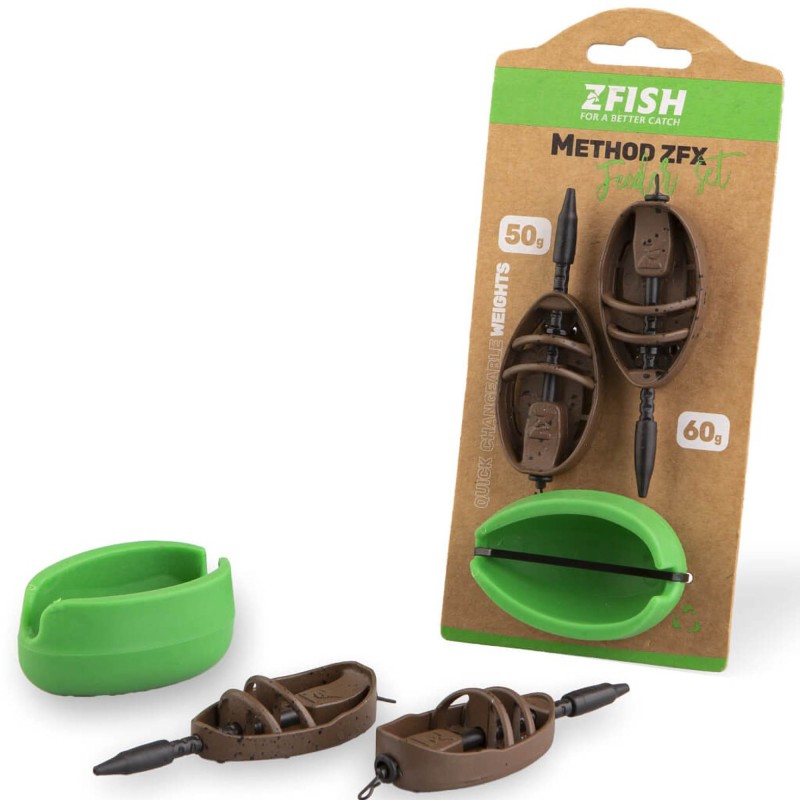 Zestaw Dwóch Podajników + Foremka Zfish Method Feeder Set Zfx 50,60g
