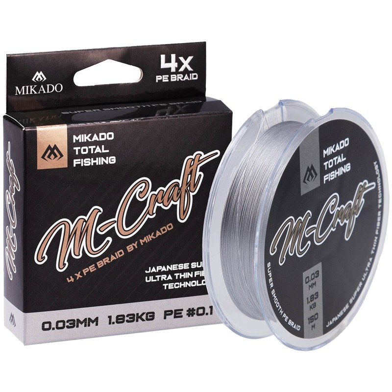 Plecionka Mikado M Craft Braid 0.04mm/2.43kg/150m Steel Gray