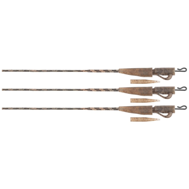 Zestaw Z Bezpiecznym Klipsem Fox Edges Camo 40lb Submerge Lead Clip Leader X3