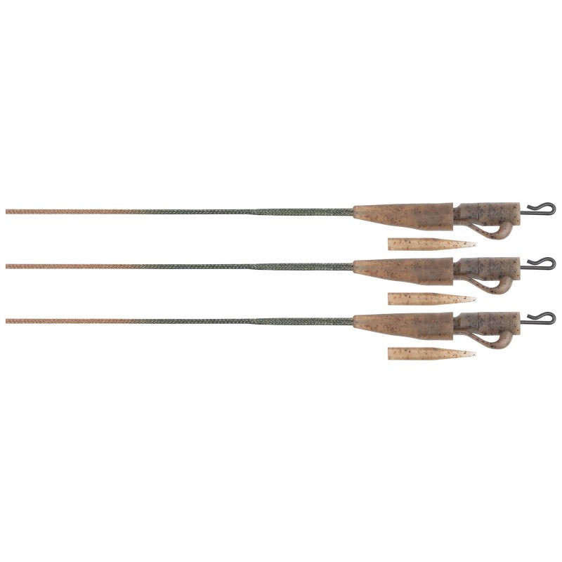 Zestaw Z Bezpiecznym Klipsem Fox Edges Camo 50lb Leadcore Lead Clip Leaders x3