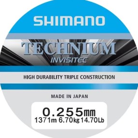 Żyłka Shimano Technium Invistec A 0,255mm 1371m 6,70kg Grey