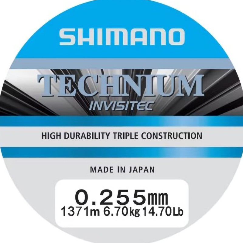 Żyłka Shimano Technium Invistec A 0,255mm 1371m 6,70kg Grey