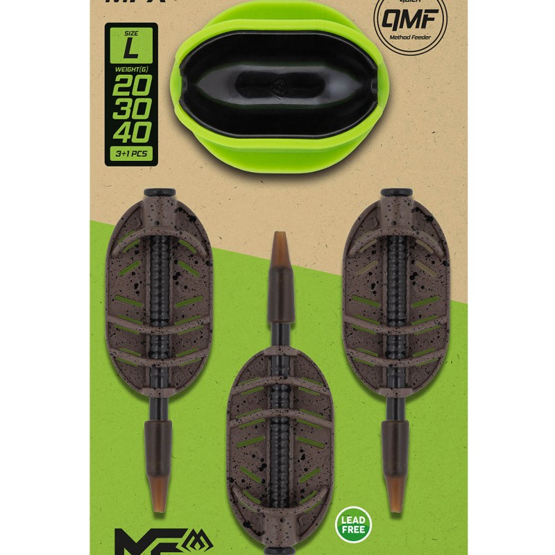 Zestaw Mikado Method Feeder Mfx Q.M.F. Podajniki L 20+30+40g + Foremka