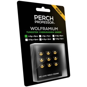 Czeburaszka Wolframowa Perch Professor Wolframium Złota 1g - 9szt