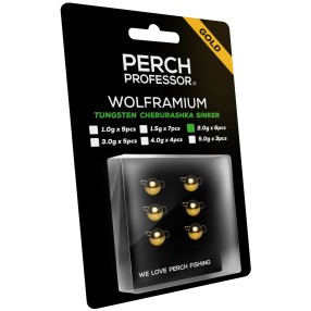 Czeburaszka Wolframowa Perch Professor Wolframium Złota 2g - 6szt