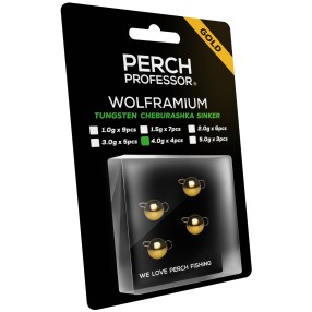 Czeburaszka Wolframowa Perch Professor Wolframium Złota 4g - 4szt