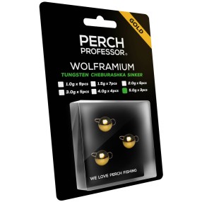 Czeburaszka Wolframowa Perch Professor Wolframium Złota 5g - 3szt