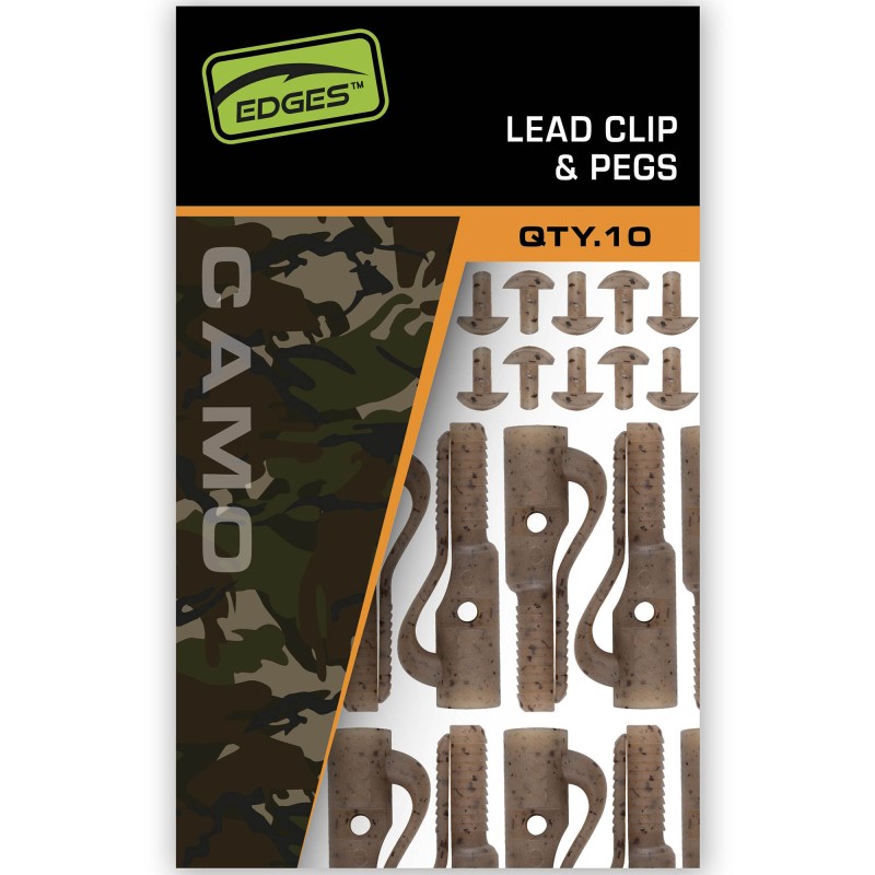 Bezpieczny Klips Fox Edges Camo Lead Clip + Pegs 