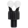 Klips Na Hanger Fox Black label Bobbin Clip x 3 - White