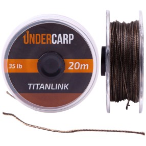 Plecionka Przyponowa Under Carp 20m 35lbs Titanlink – Brązowa