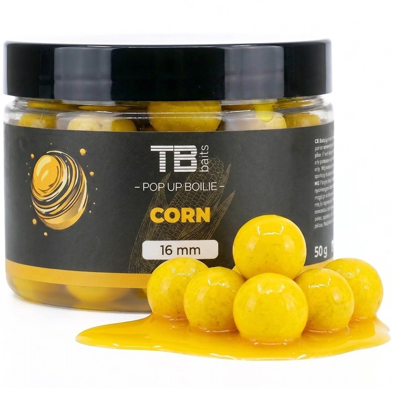 Kulki TB Baits/ Blazek Floating Boilie Pop-Up Corn + NHDC 50g 16mm