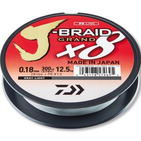 Plecionka Daiwa J-Braid Grand X8 0,24mm 135m Light Grey