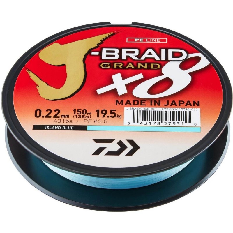 Plecionka Daiwa J-Braid Grand X8 0,16mm 135m Blue