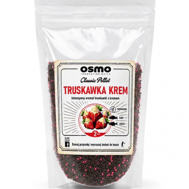 Pellet Osmo Classic Truskawka Krem 2mm 800g