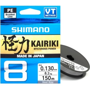 Plecionka Shimano Kairiki 8 150m 0.10mm 6.5kg Steel Gray