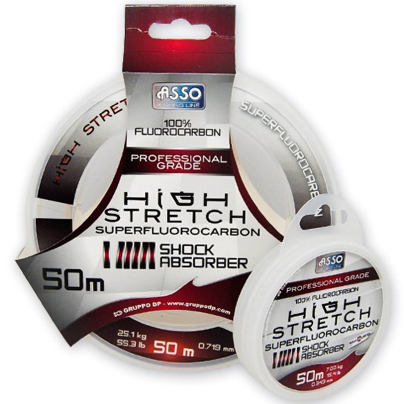 Fluorocarbon Asso High Stretch White-00 0,675mm 50m