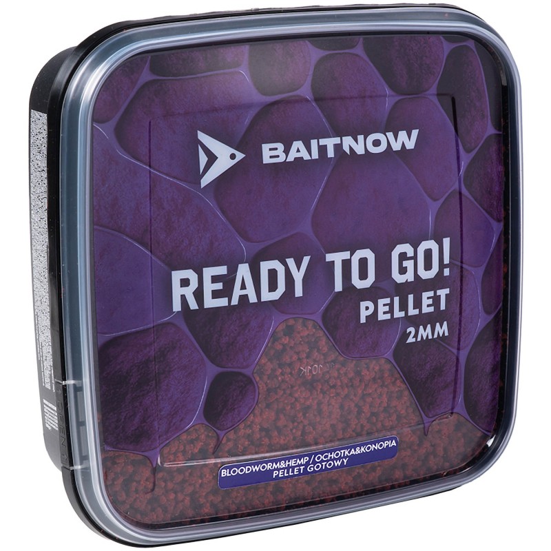 Pellet BaitNow Method Feeder Ready To Go Bloodworm Hemp 2mm 500g