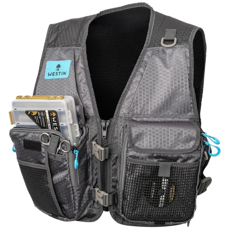 Kamizelka Westin W4 HD Fishing Vest One Size Titanium Grey