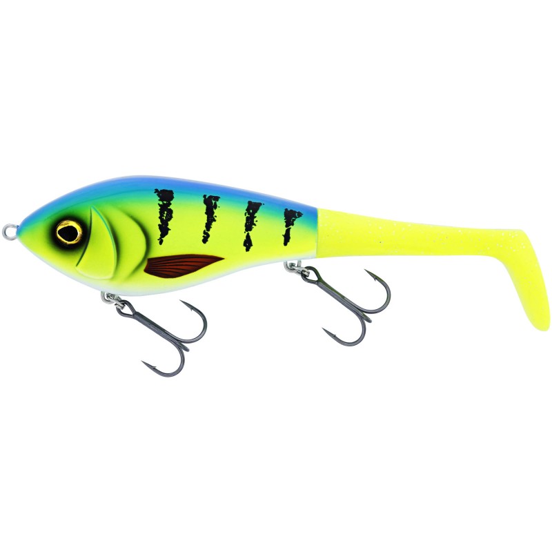 Wobler Westin Swim Tail 10cm 34g Suspending Striped Bluegrass 1 Body 2 Tails