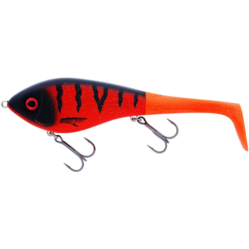 Wobler Westin Swim Tail 10cm 34g Suspending Fire 1 Body 2 Tails