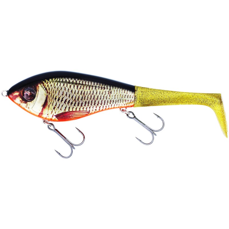 Wobler Westin Swim Tail 10cm 34g Suspending Real Rudd 1 Body 2 Tails