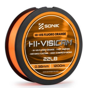 Żyłka Sonik Hi-visicam 25lb Orange 0,41mm 1200m
