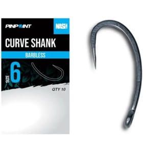 Haczyki Nash Curve Shank Barbless - 8