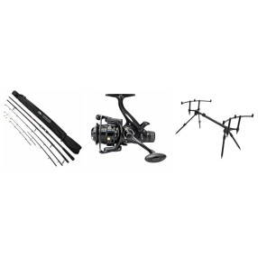 Zestaw Wędka FL Competition Carp Feeder 3,30m + Kołowrotek FL EMCast 5000 + Rodpod Mikado Bent Pod 3 Rod