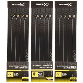 Przypony Matrix X6 Carp Pellet Rigger 15cm Band - 12