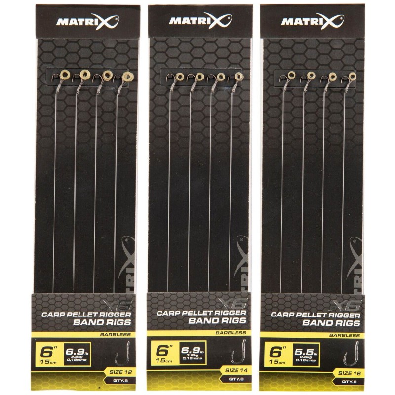 Przypony Matrix X6 Carp Pellet Rigger 15cm Band - 12