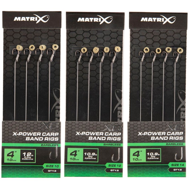 Przypony Matrix X8 X-Power Carp 10cm Band Rigs - 14