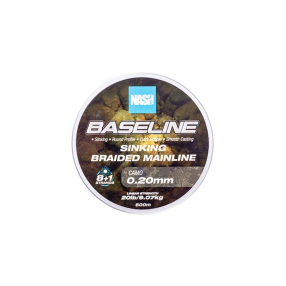 Plecionka Nash Baseline Sinking Braid UV Yellow 30lb/0.28mm 1200m