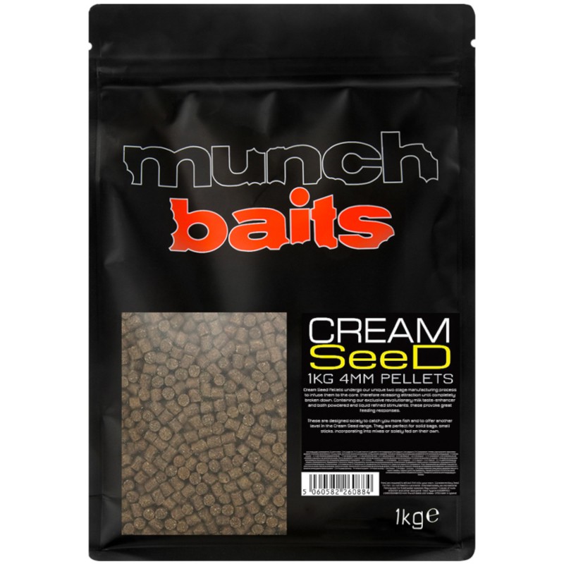 Pellet zanętowy Munch Baits 4mm - Cream Seed 1kg