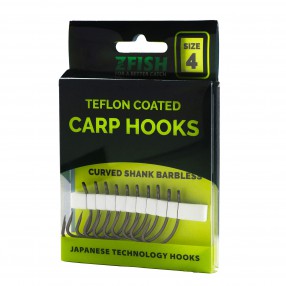 Haczyki Zfish Carp Hooks Curved Shank BL - rozmiar 4 