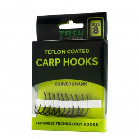 Haczyki Zfish Carp Hooks Curved Shank - rozmiar 8