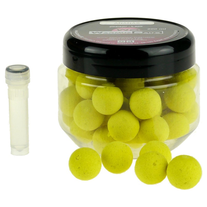 Kulki Pop Up  Warmuz Baits Ananas 15 mm + Dopalacz