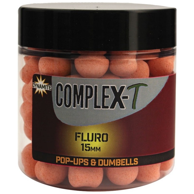 Dumbells Dynamite Baits Complex-T Fluro Pop Ups 15mm