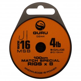 Przypony Guru MSB Match Special Rigs 100cm 0.15mm - 14