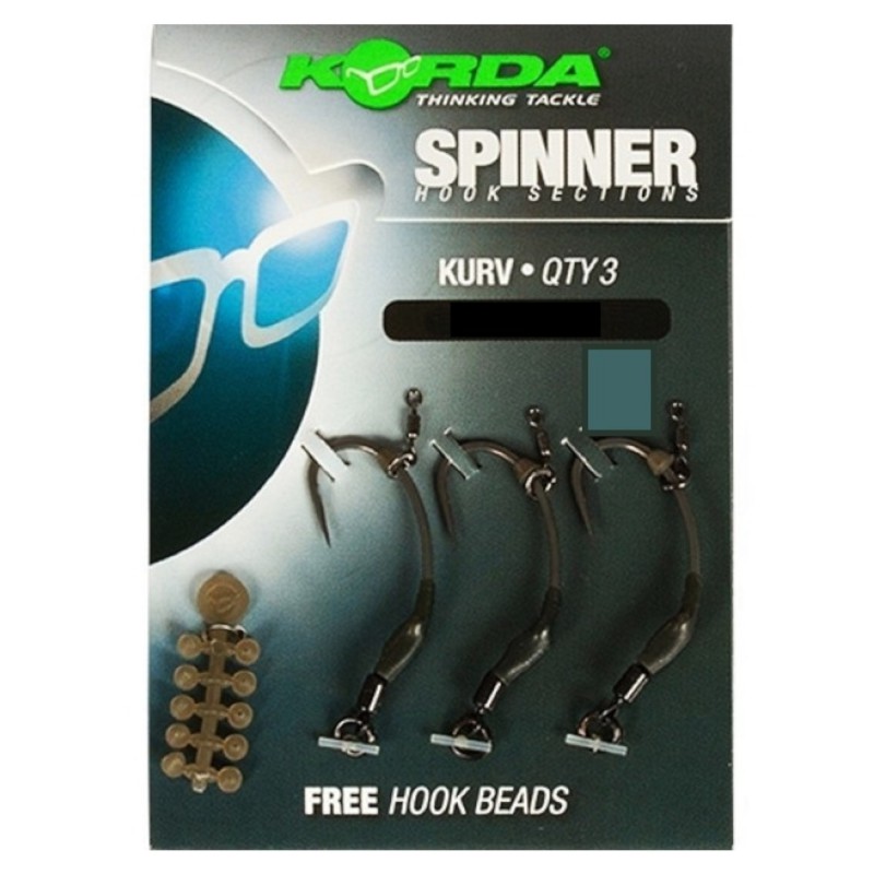 Haczyki Korda Spinner Hook Sections Kurv 4 Barbless