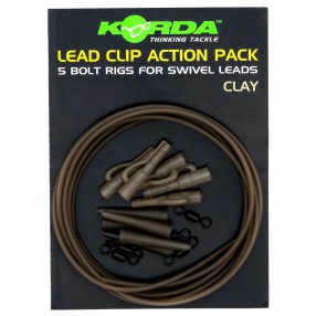 Zestaw Korda Lead Clip Action Pack Clay