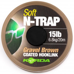 Plecionka Korda Soft N-Trap Gravel Brown Coated 30lb 20m