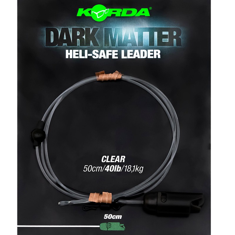 Zestaw Helikopterowy Korda Dark Matter Leader Heli Safe Clear 40lb 50cm