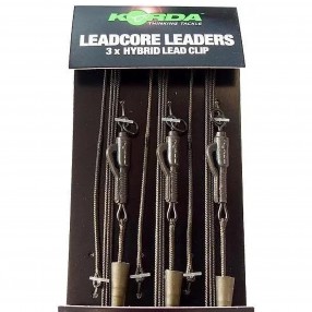 Gotowy Zestaw Leadcore Z Bezpiecznym Klipsem Korda Leadcore Leader-Hybrid Lead Clip QC Swivel Weed