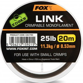 Materiał przyponowy Fox Edges Link Trans Khaki Crimpable Monofilament 35lb 20m