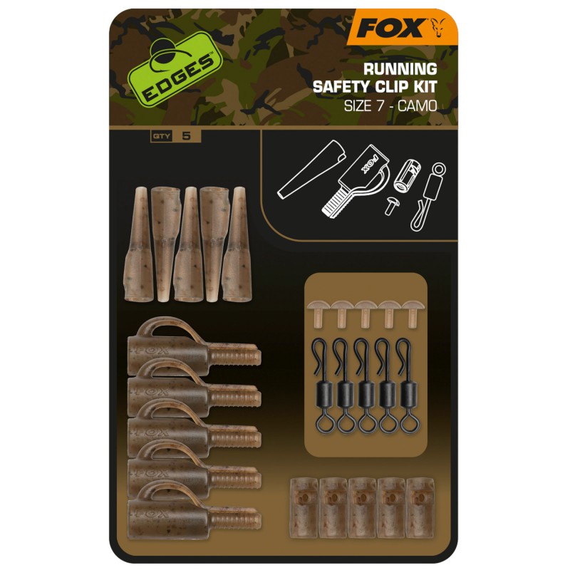 Zestaw Z Bezpiecznym Klipsem Fox Edges Camo Running Safety Clip Kit