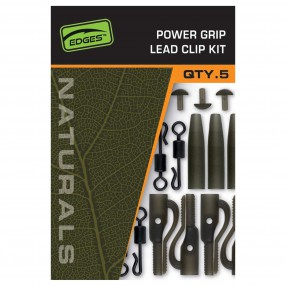 Zestaw Fox Edges Naturals Power Grip Lead clip kit x 5