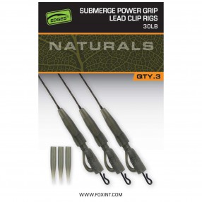 Zestaw Fox Naturals Sub Power grip lead clip 30lb